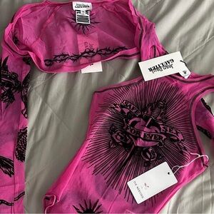 Jean Paul Gaultier Pink Bodysuit + Sleeves